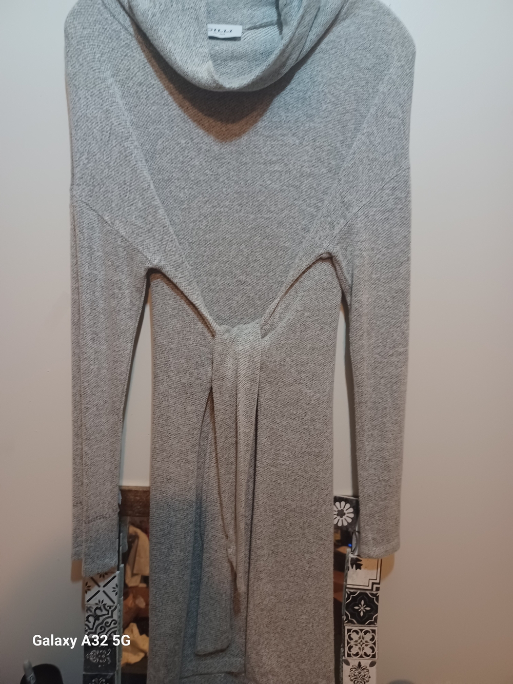 Sweater Dress With Cowl Neck